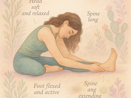 Desert Bloom Janu Sirsasana yoga pose