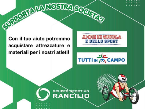 GS Rancilio Aderisce Ai Progetti “SCUOLA e SPORT ” e “TUTTI IN CAMPO”