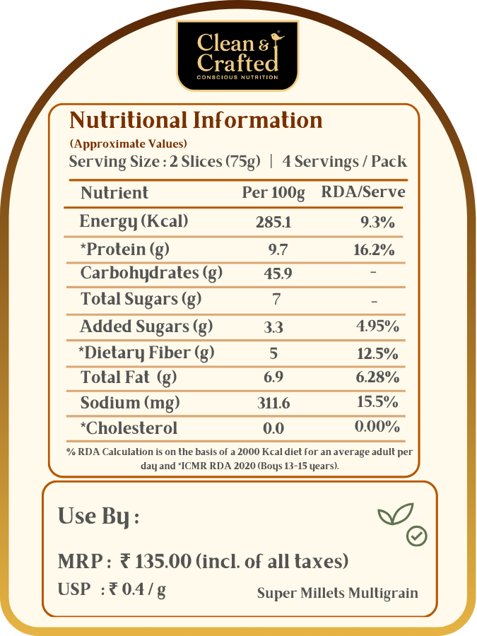 Thumbnail: The Super Millets Multigrain Loaf - 300g