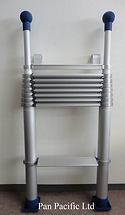Extensible loft ladder without handrail silver 80mm step   rubber:blue(option)  