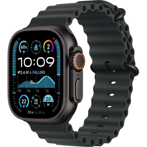 Apple Watch Ultra 2 49mm - Black Titanium, Black Ocean Band