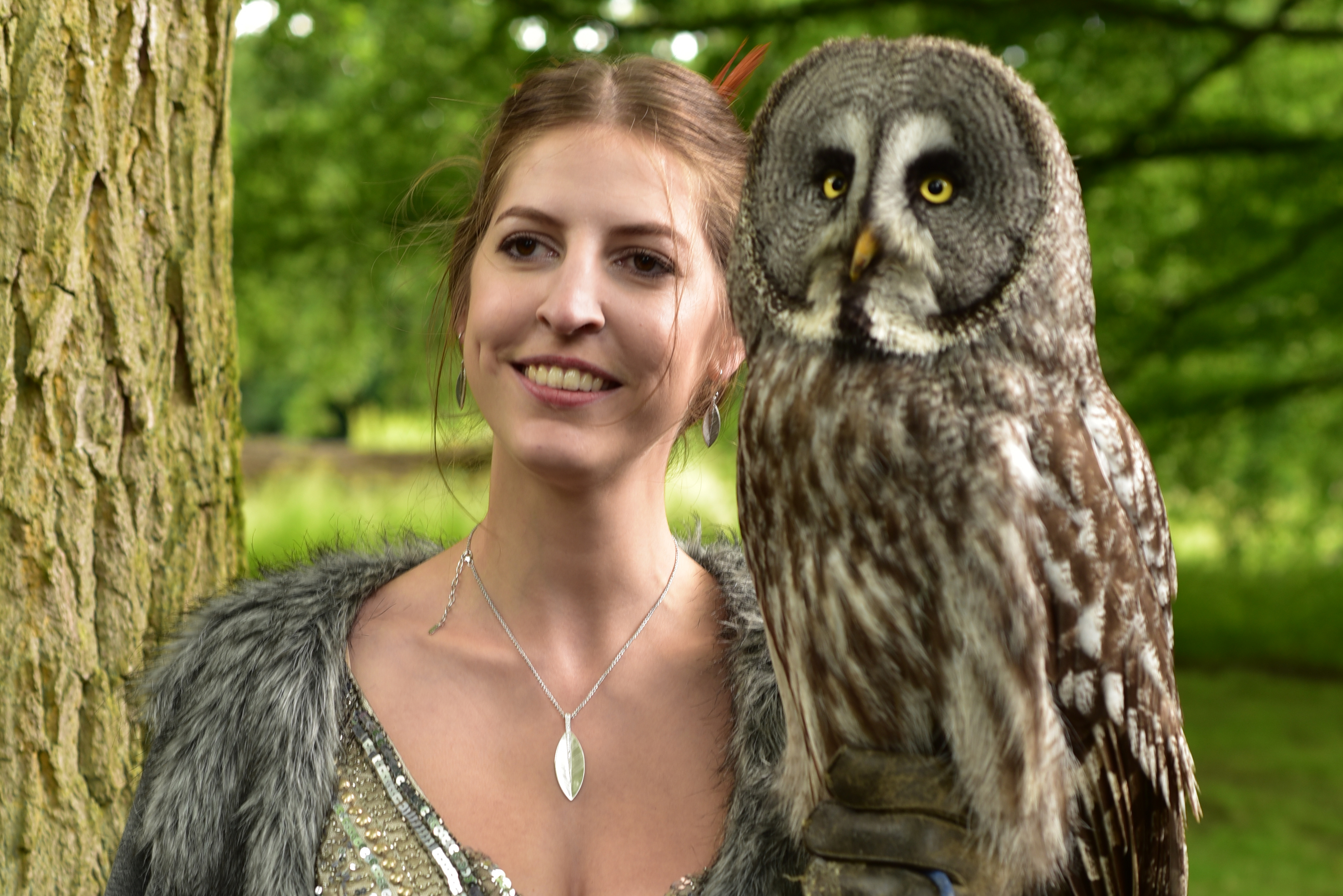 Bride with owl