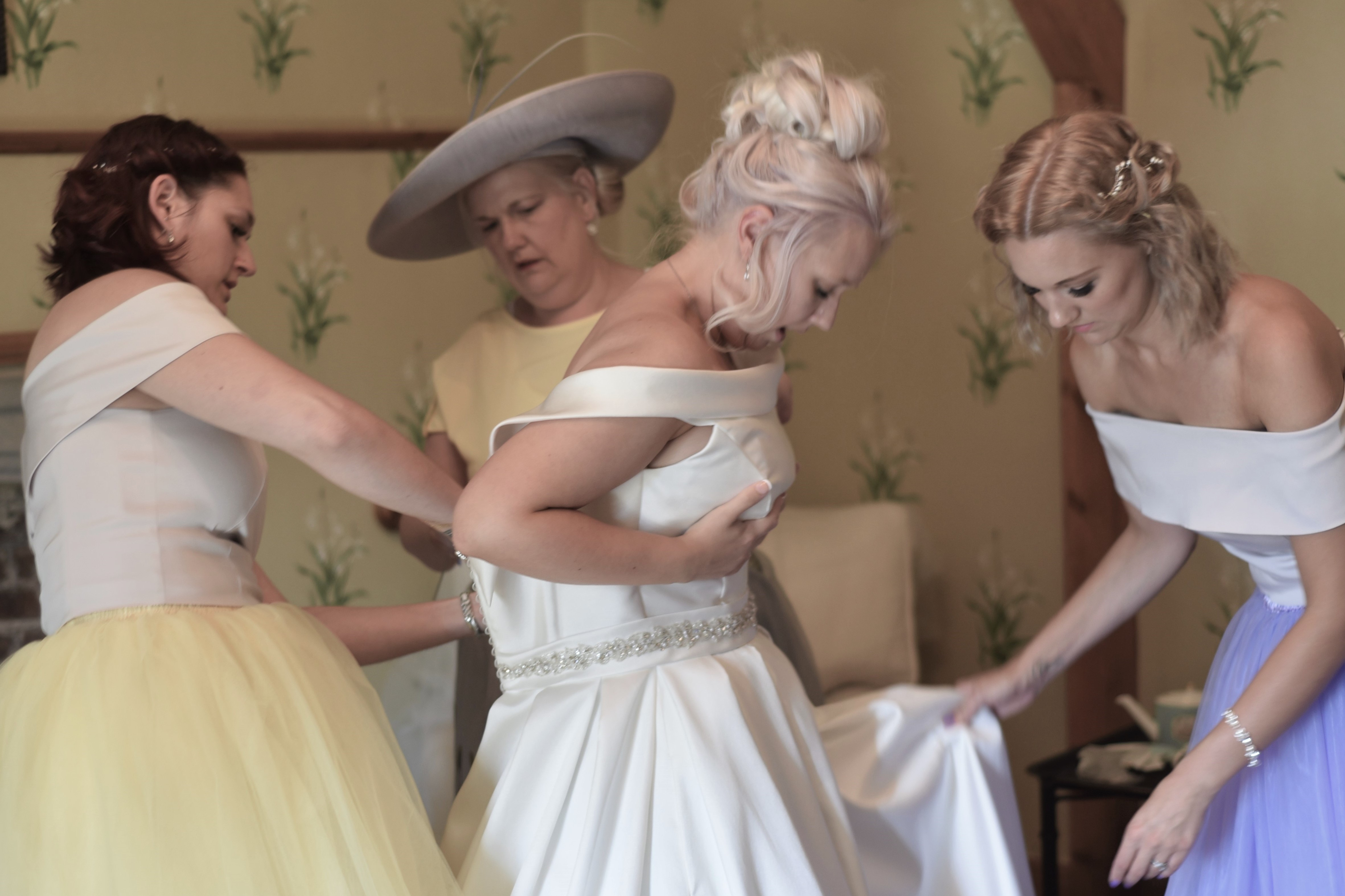 Dressing the bride