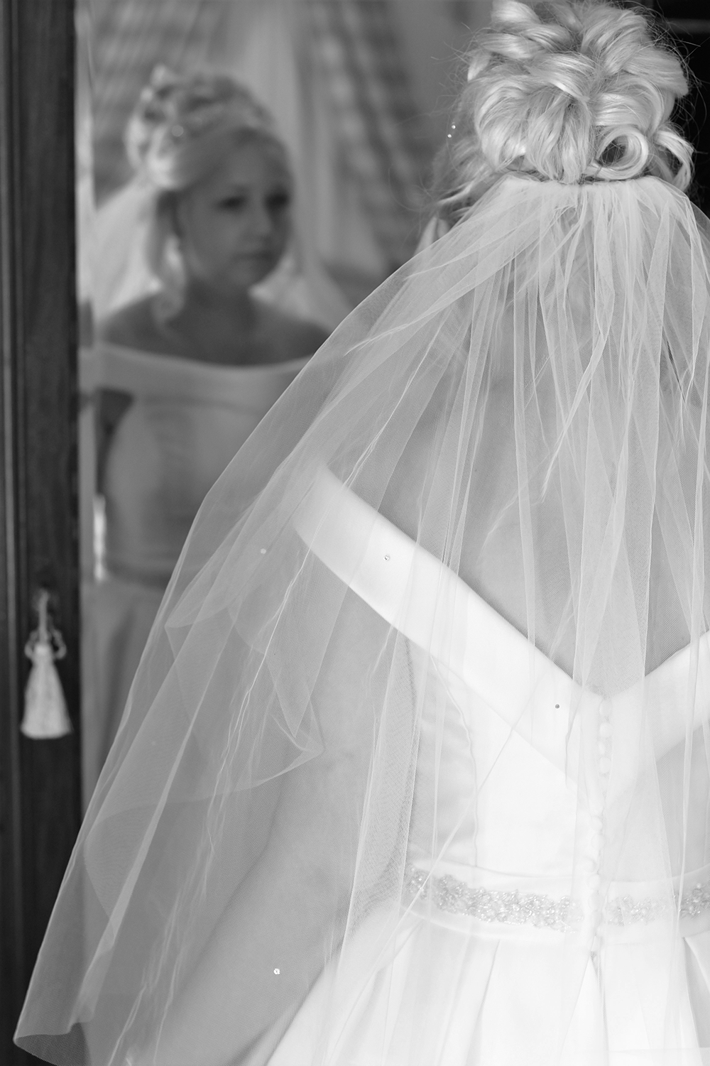Bride's reflection