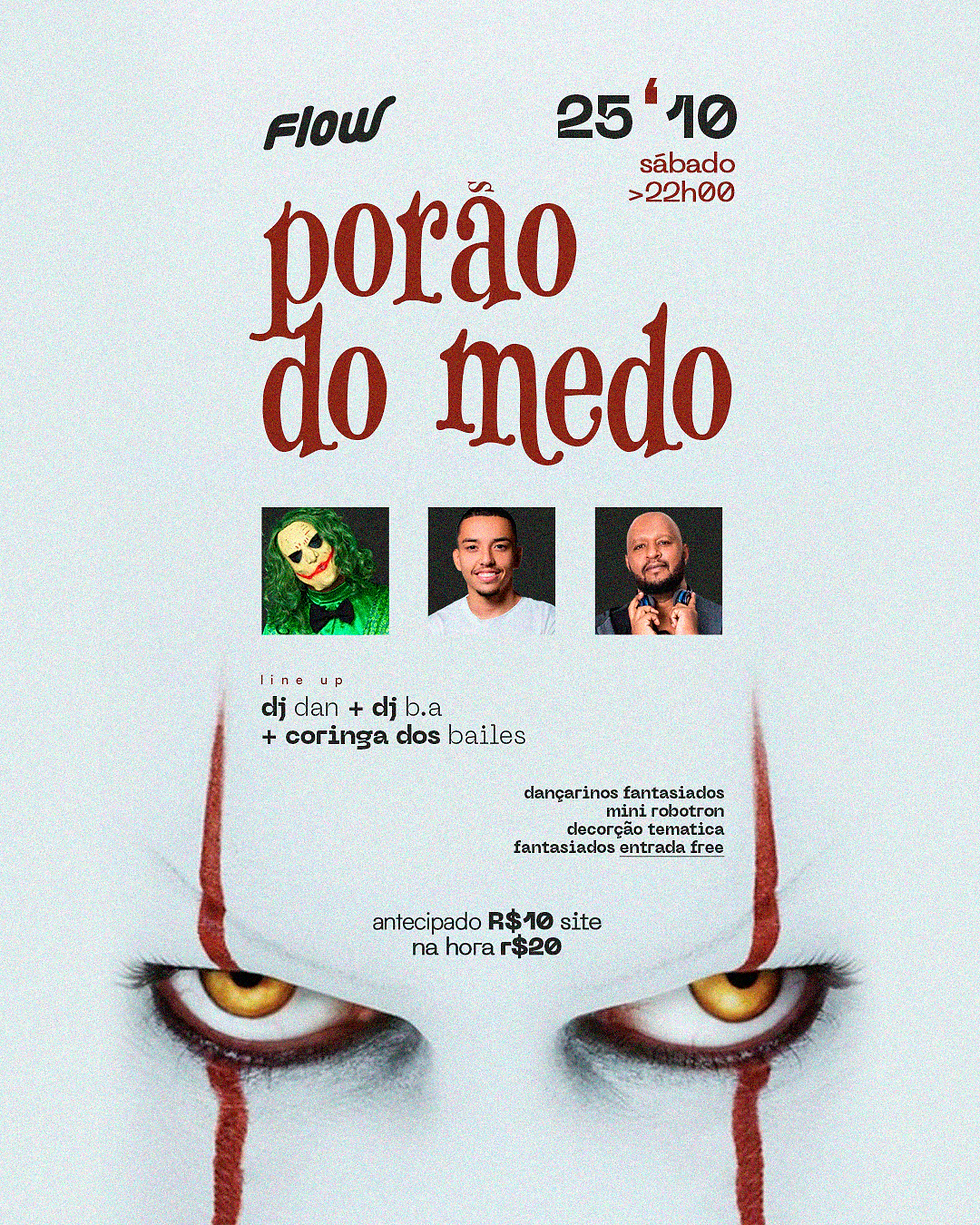 SÁBADO – PORÃO DO MEDO