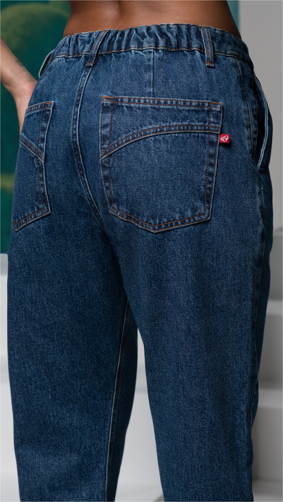 Miniatura: Calça cenoura com elástico