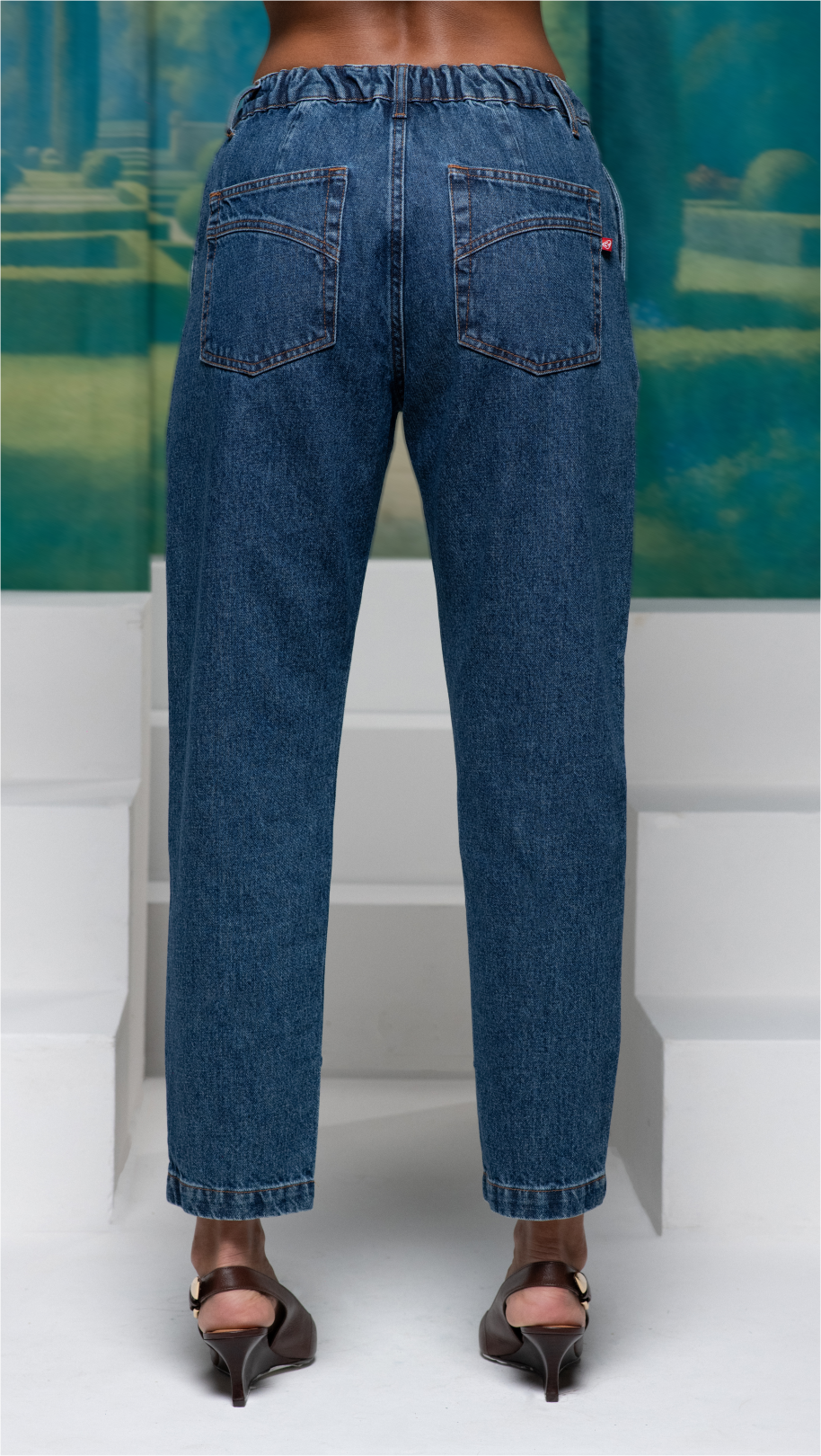 Miniatura: Calça cenoura com elástico