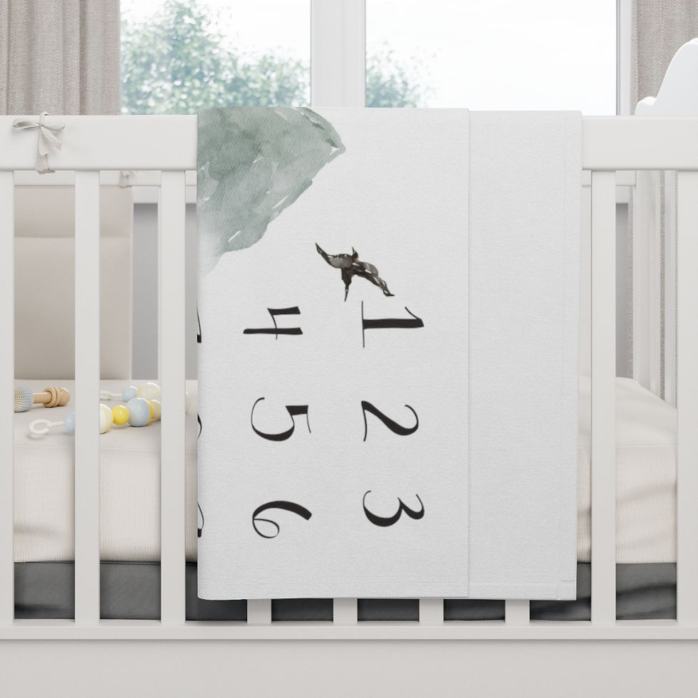 Thumbnail: Forest Deer Baby Milestone Blanket