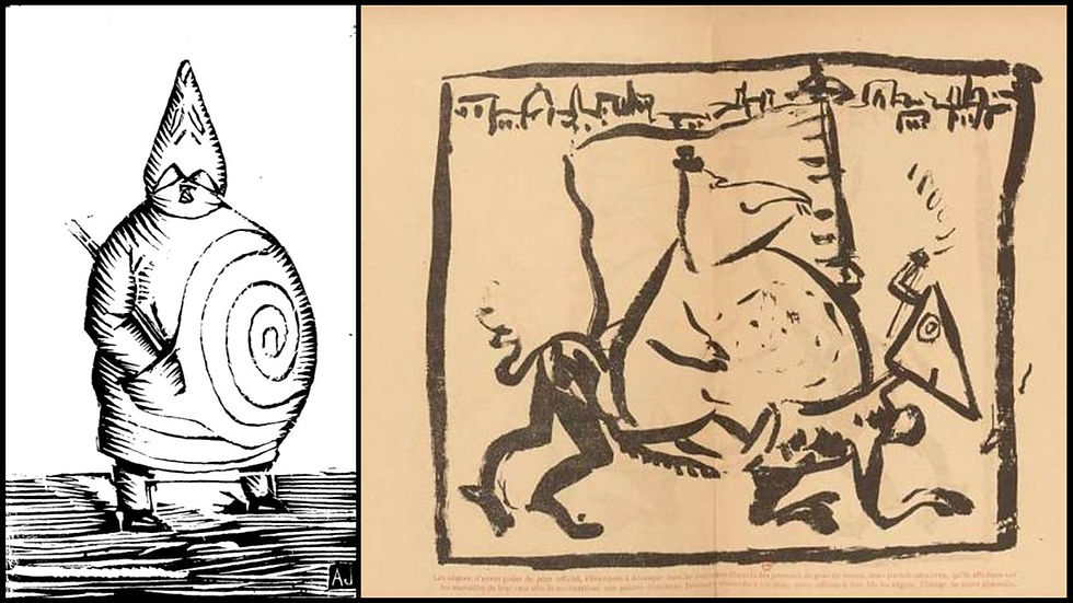 Véritable portrait de Monfieur Ubu (The Project Gutenberg) & Bonnard Ubu 1 (Bibliothèque Nationale de France)