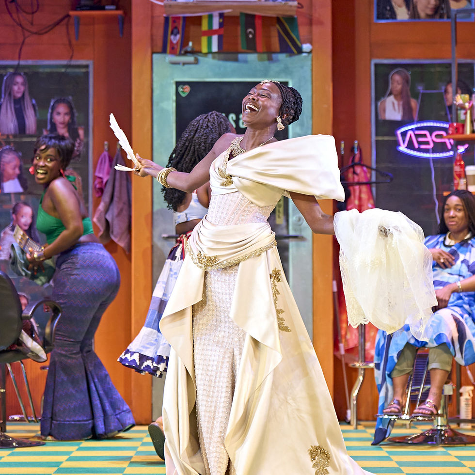 Zainab Jah and the cast of Jaja's African Hair Braiding (Manuel Harlan)
