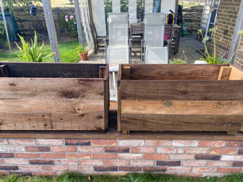 wooden garden planters