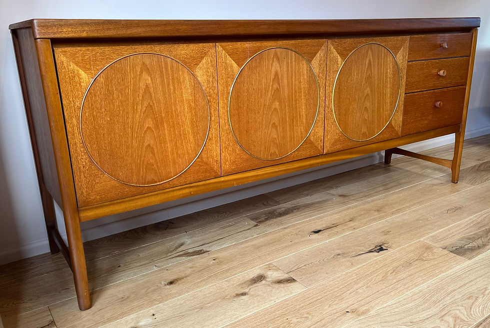 Thumbnail: NATHAN Circles Mid Century Long Sideboard