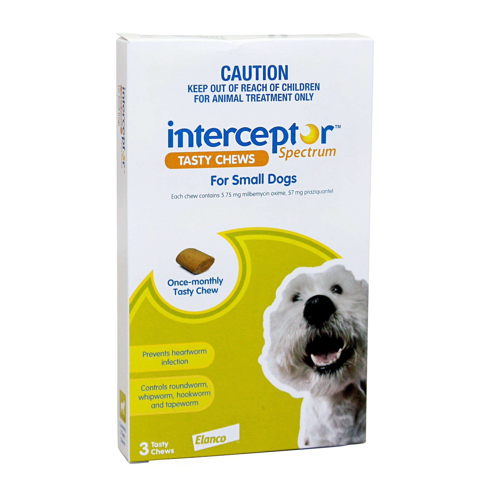 INTERCEPTOR Spectrum Chews Green. Small Dogs 4-11kg