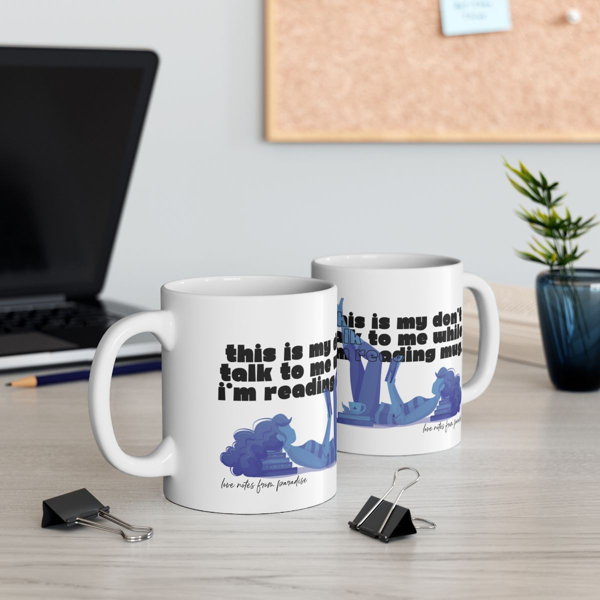 This Is My Don't Talk Me While I'm Reading Mug Blueberry Ceramic Mug 11oz
