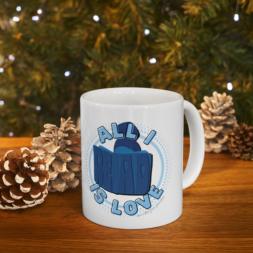 Thumbnail: All I Read Is Love Blueberry  Ceramic Mug 11oz