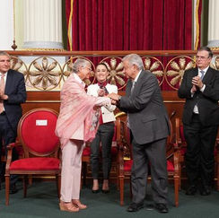 NacionalReinaugura López Obrador Recinto Parlamentario en Palacio Nacional.