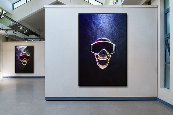 Photographie de collection The Crazy Skull le SkiPluieur de l'artiste photographe fribourgeois Alain Volery.