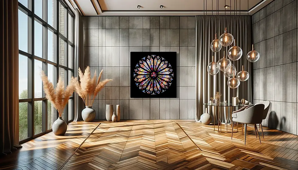 Photographie de la Rosace Cathédrale St Nicolas de Fribourg