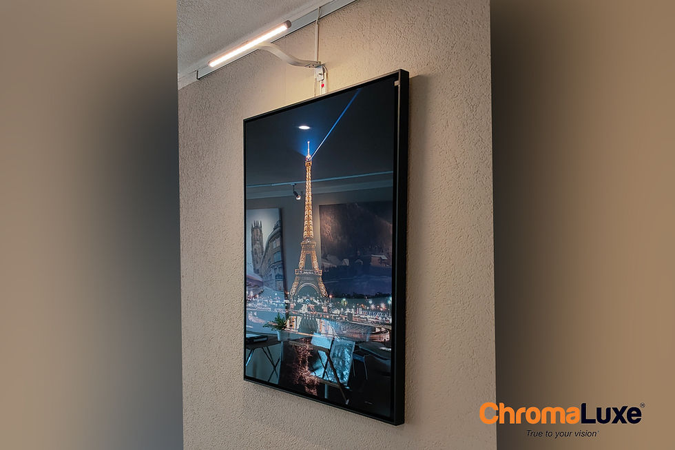 Impression haute qualité sur un Chromaluxe GLOSSY réalisée à l'atelier AVO