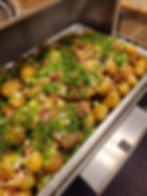 Baby potatoes with bacon