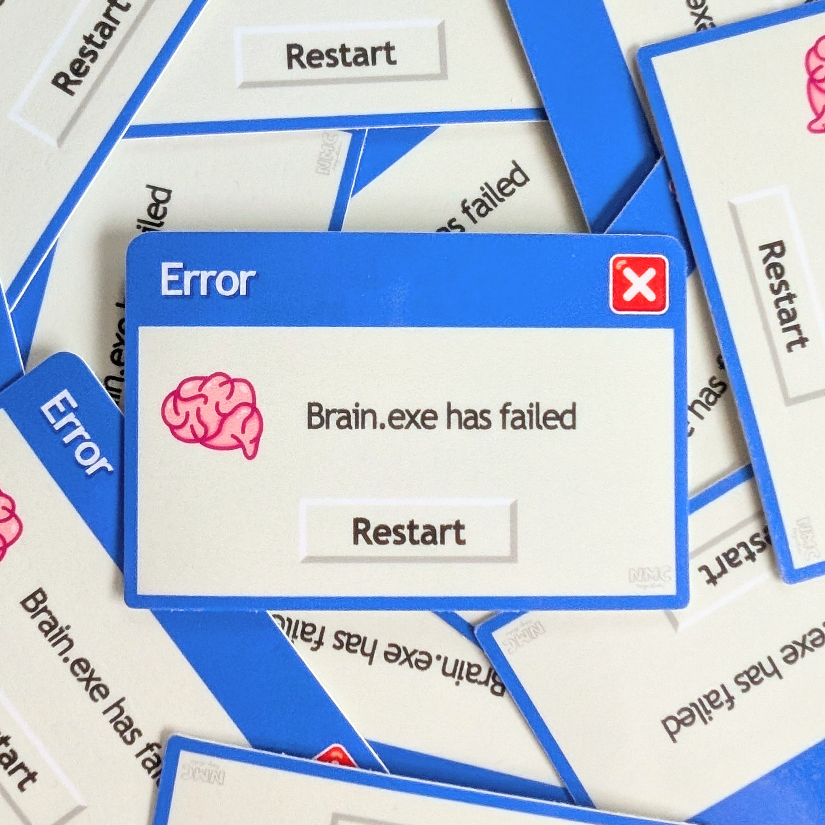 Brain.exe Vinyl Sticker - Silly Retro