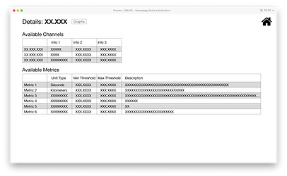 station detail page in first iteration of SQUAC