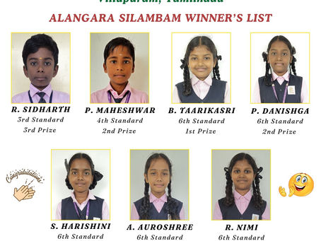 DMI St. Joseph Matr. School - Acharampattu, Villupuram - Tamilnadu (Winner's List)