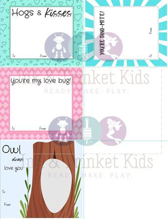 Thumbnail: PRINTABLE Valentine's Day Cards, Finger Print Art