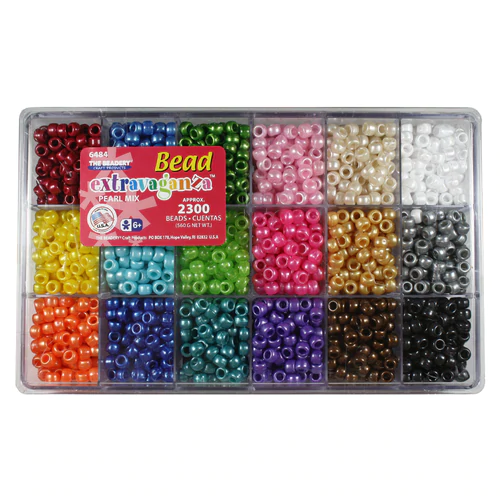 Pearl Pony Bead Mixed Bead Box from The Beadery | InkandTrinketKids