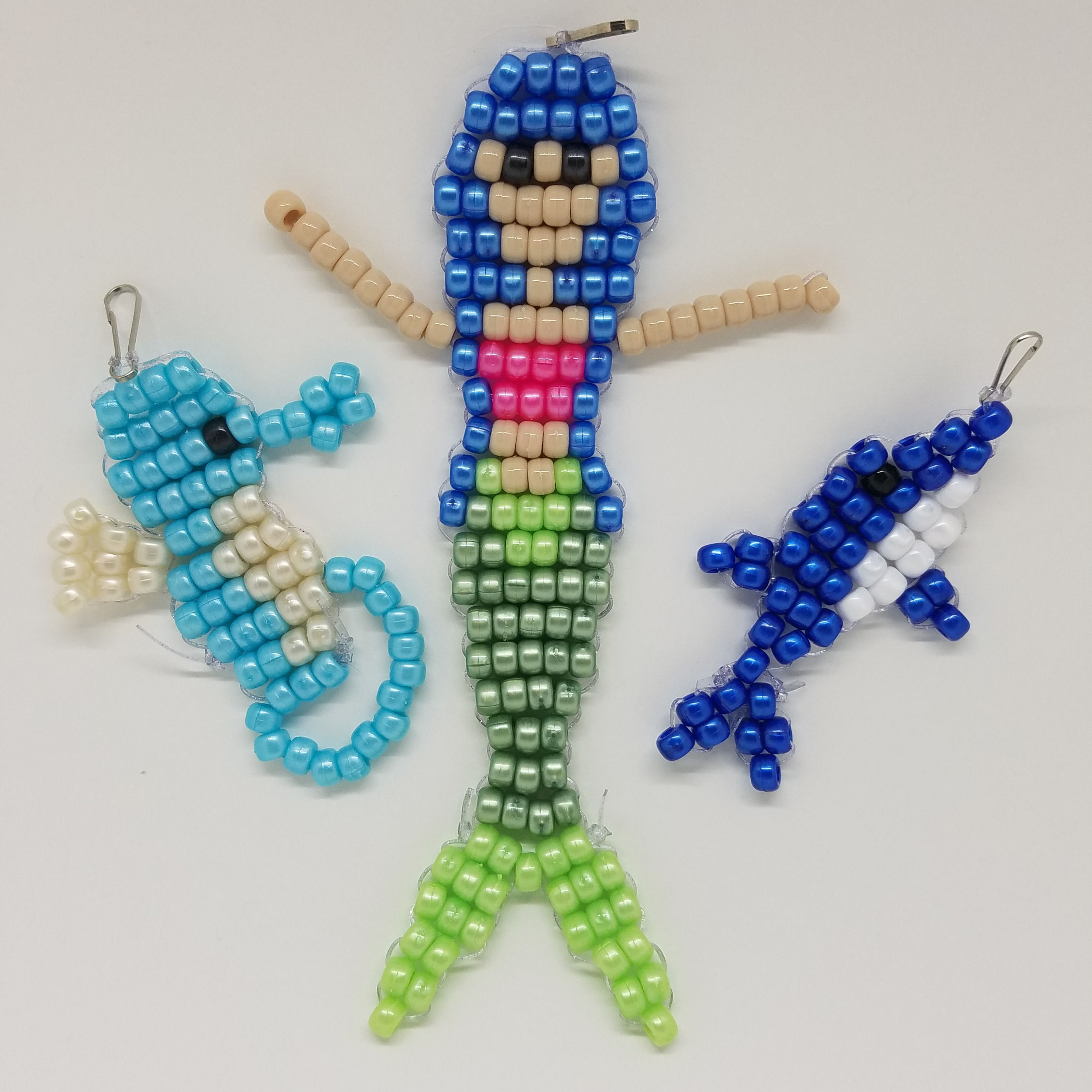 DIGITAL PATTERN ONLY - Mermaid, Seahorse, and Shark Bead Pet