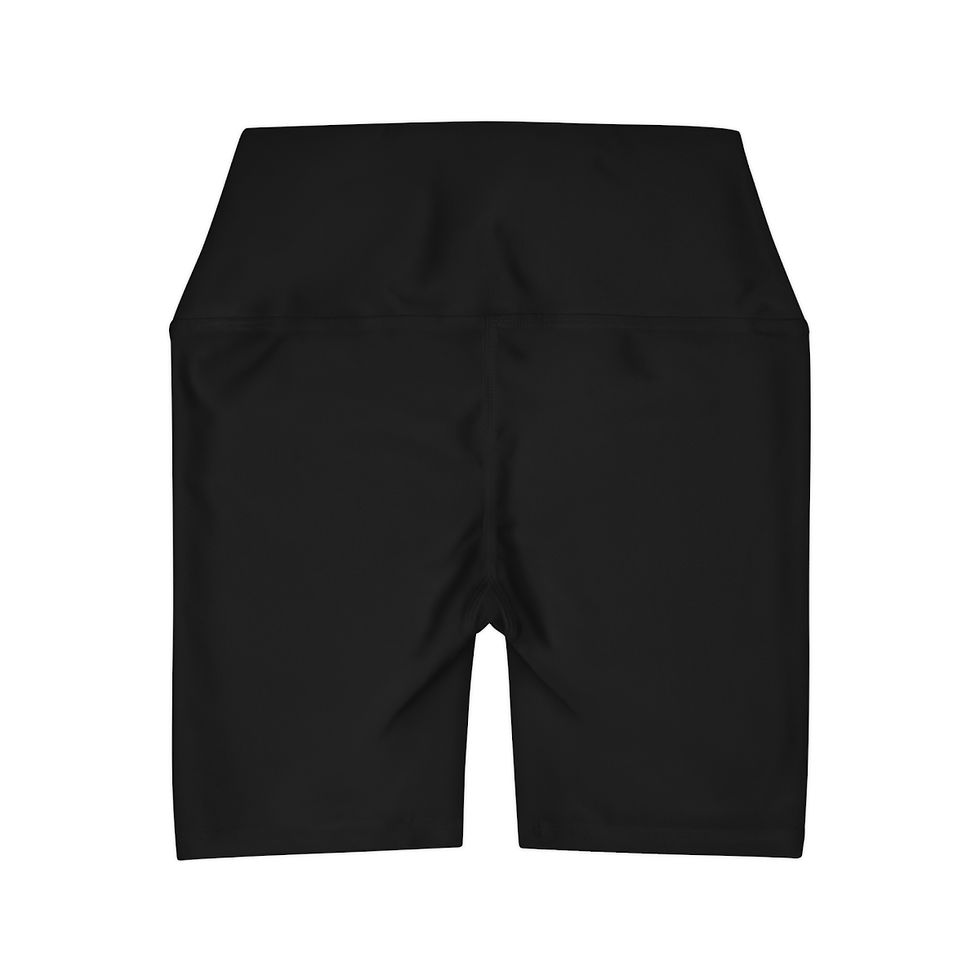 Miniature : Short taille haute yoga/danse (AOP) noir