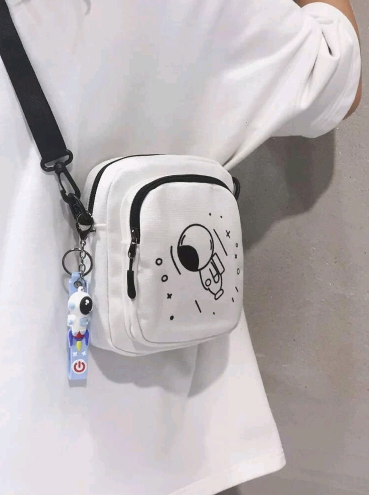 White Astronaut Side Bag