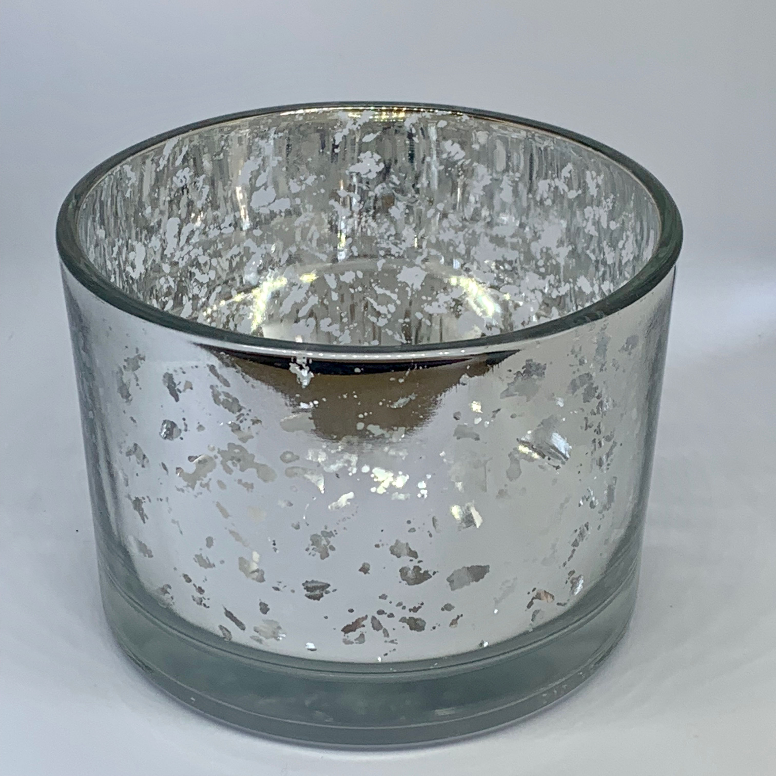 Large Silver Sparkle Candle