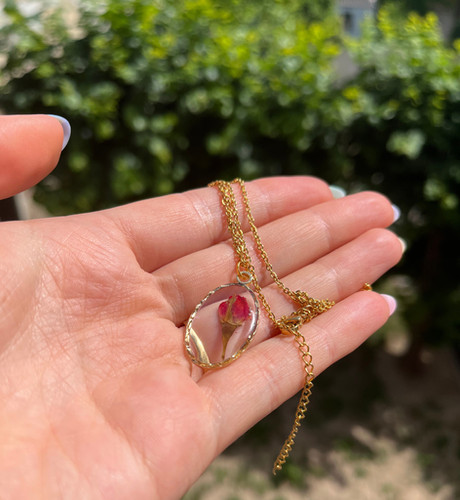 wire wrapping et résine et fleur séchée wire wrapping et résine et fleur séchée