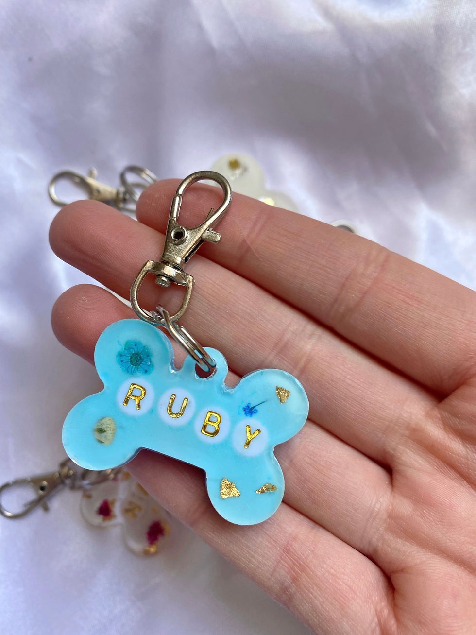 Miniature : Médaillon personnalisé pour chien - avec perles