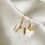 Miniature : IRIS | boucles d'oreilles papillon blanc nacré