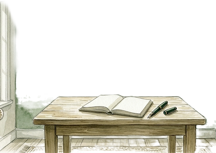 Open journal in a welcoming space representing answers to frequently asked questions about online therapy in New York and New Jersey.