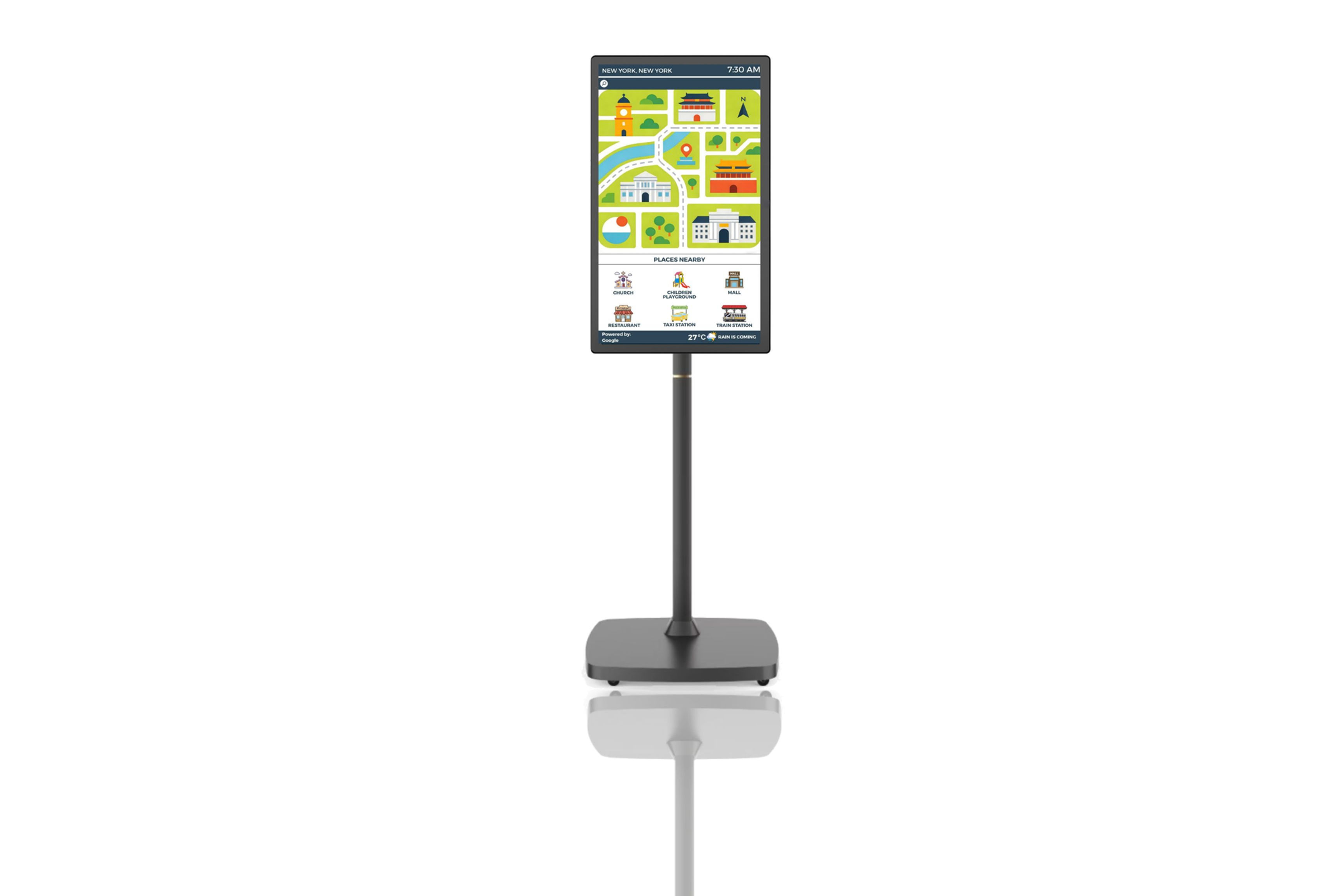 Square Base Floor Stand Black
