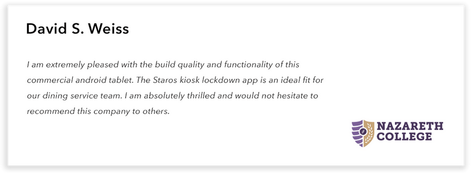customer testimonial touchscreen computer monitors