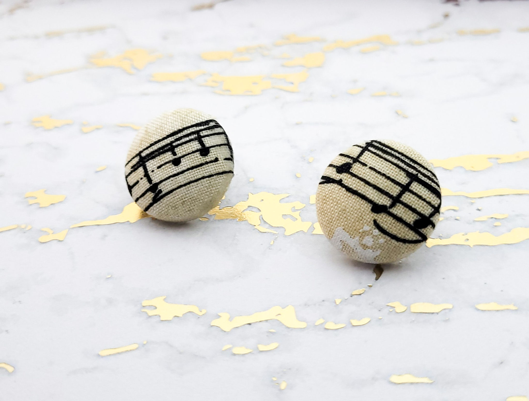 Music Note Stud Earrings