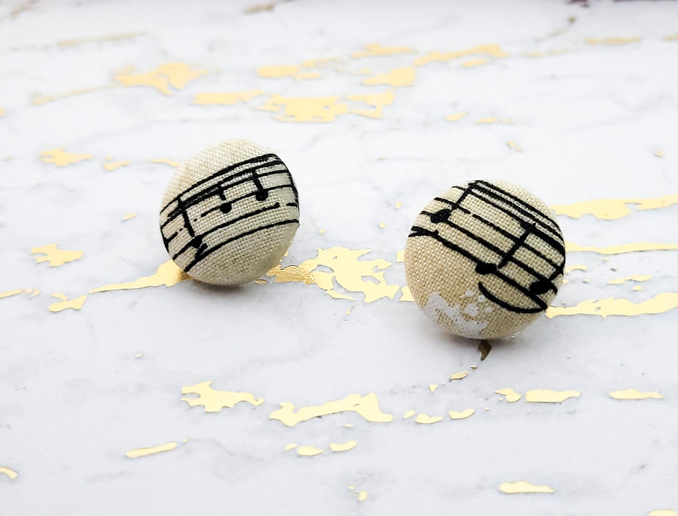 Music Note Stud Earrings