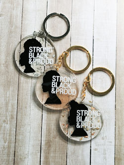 Strong Black Proud Keyrings