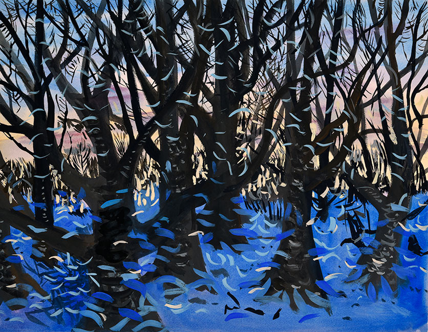 Winter Woods at Nightfall