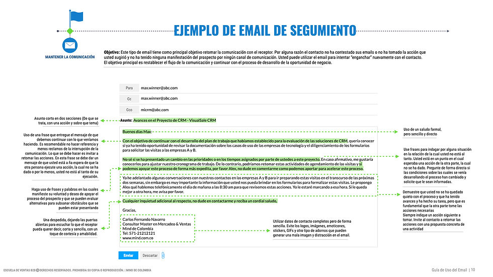 Ejemplo Email de Ventas - Seguimiento Comercial