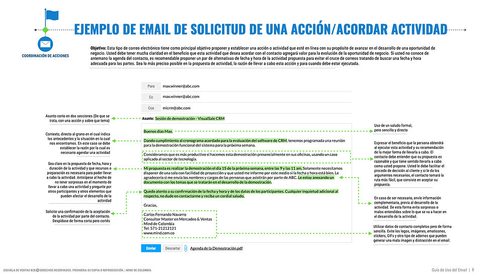 Ejemplo Email de Ventas - Acordar Actividad