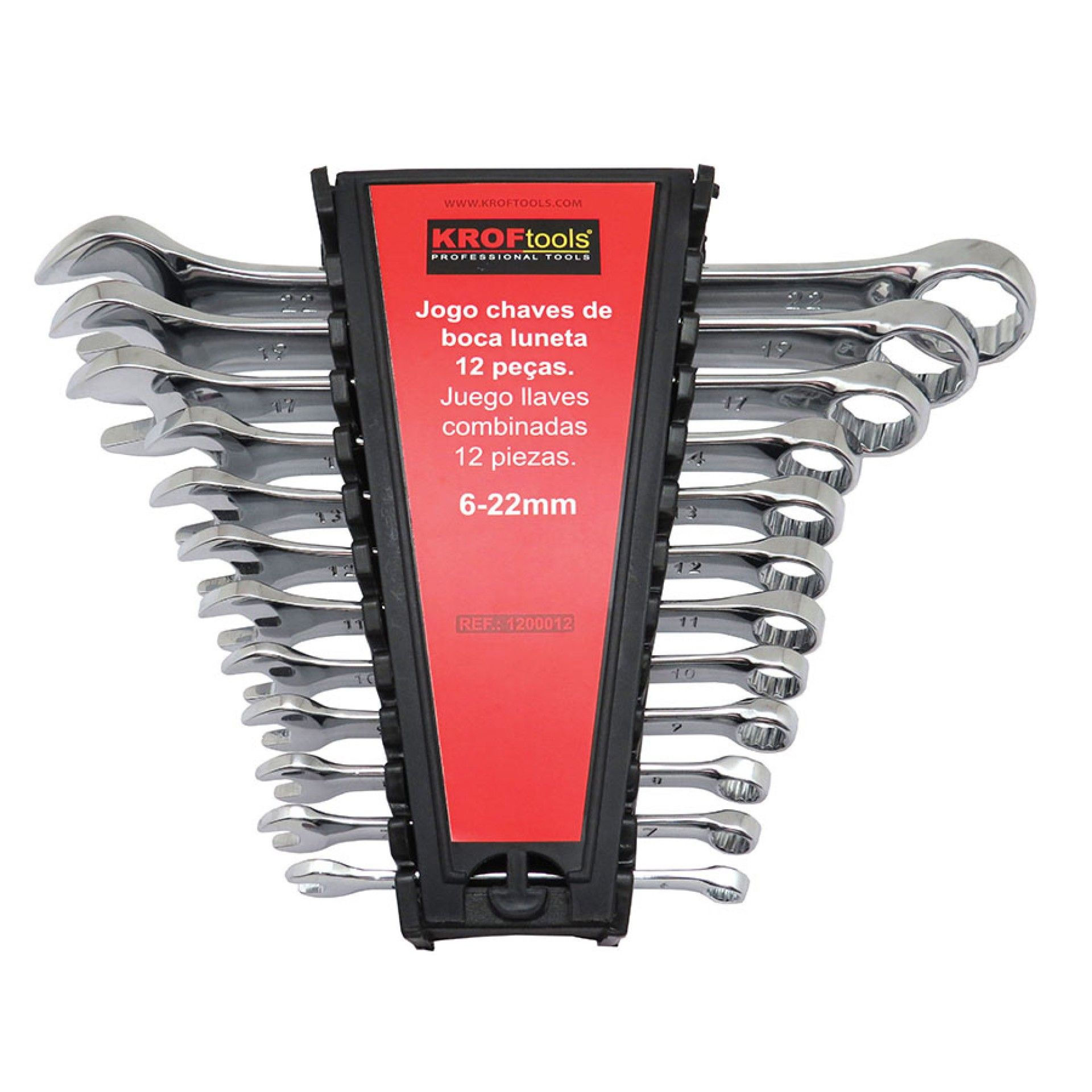 Conjunto 12 chaves Boca-Luneta 6-22mm 1200012 Kroftools