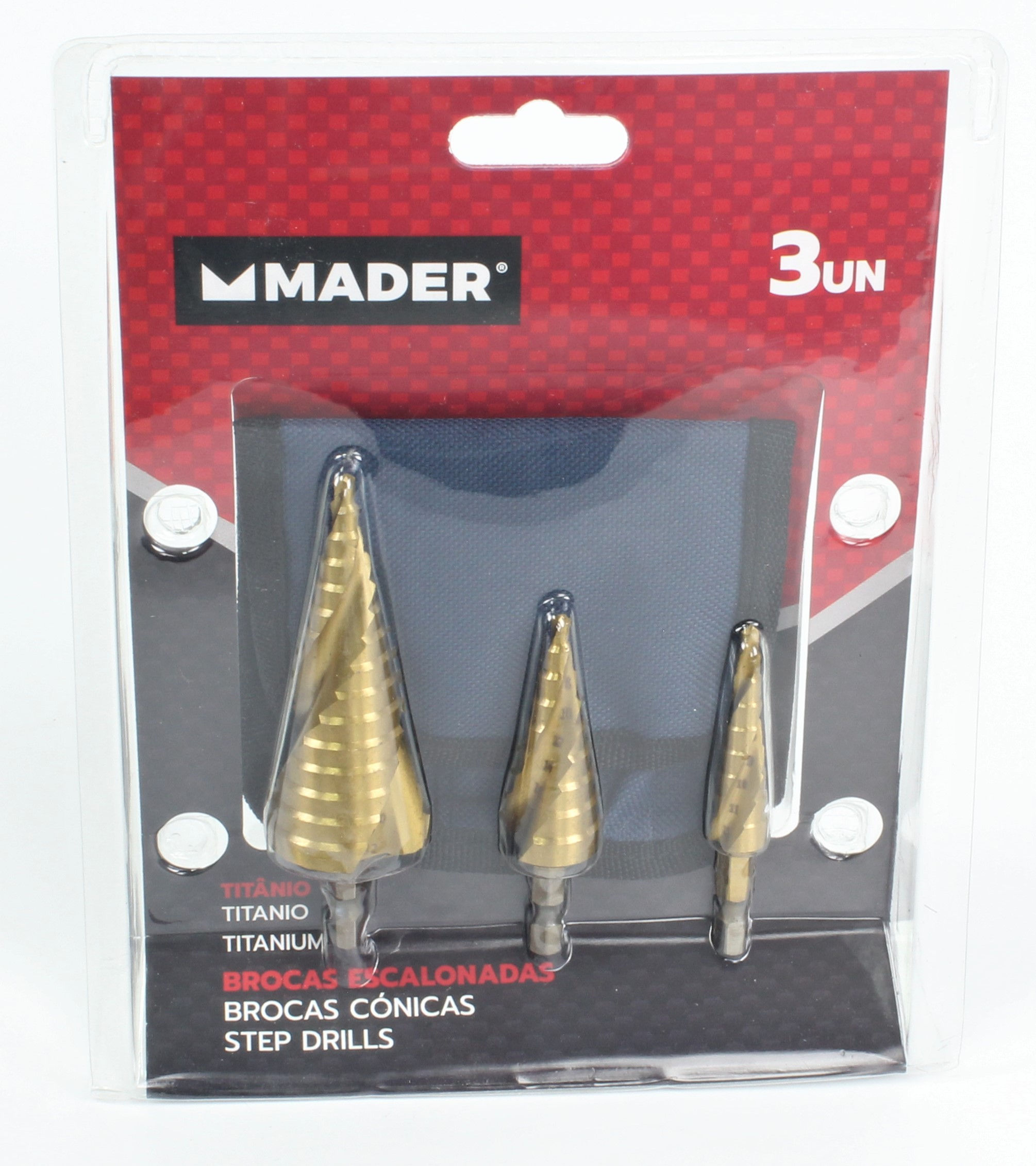 Broca Escalonada Titânio, para Metais, 3Un