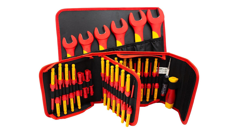 Miniatura: Mala Trolley com Ferramenta Isolada VDE 111 Peças 3022 Kroftools