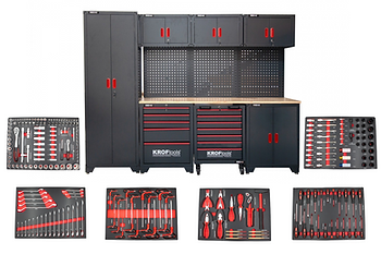 Conjunto de Armários de Trabalho com 236P de Ferramenta 8883KIT Kroftools