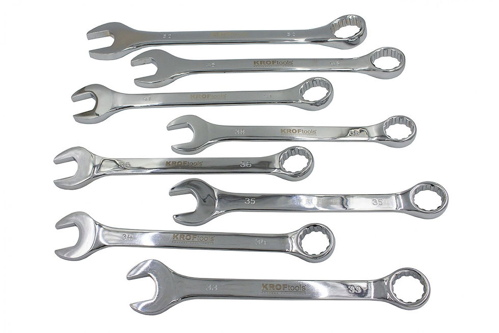 Miniatura: Juego de llaves de boca Kroftools de 8 piezas (33-50 mm) 1200008